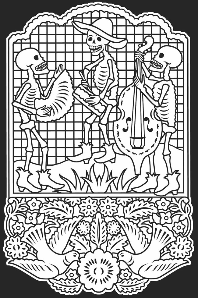 day of the dead flowers coloring pages - photo #44